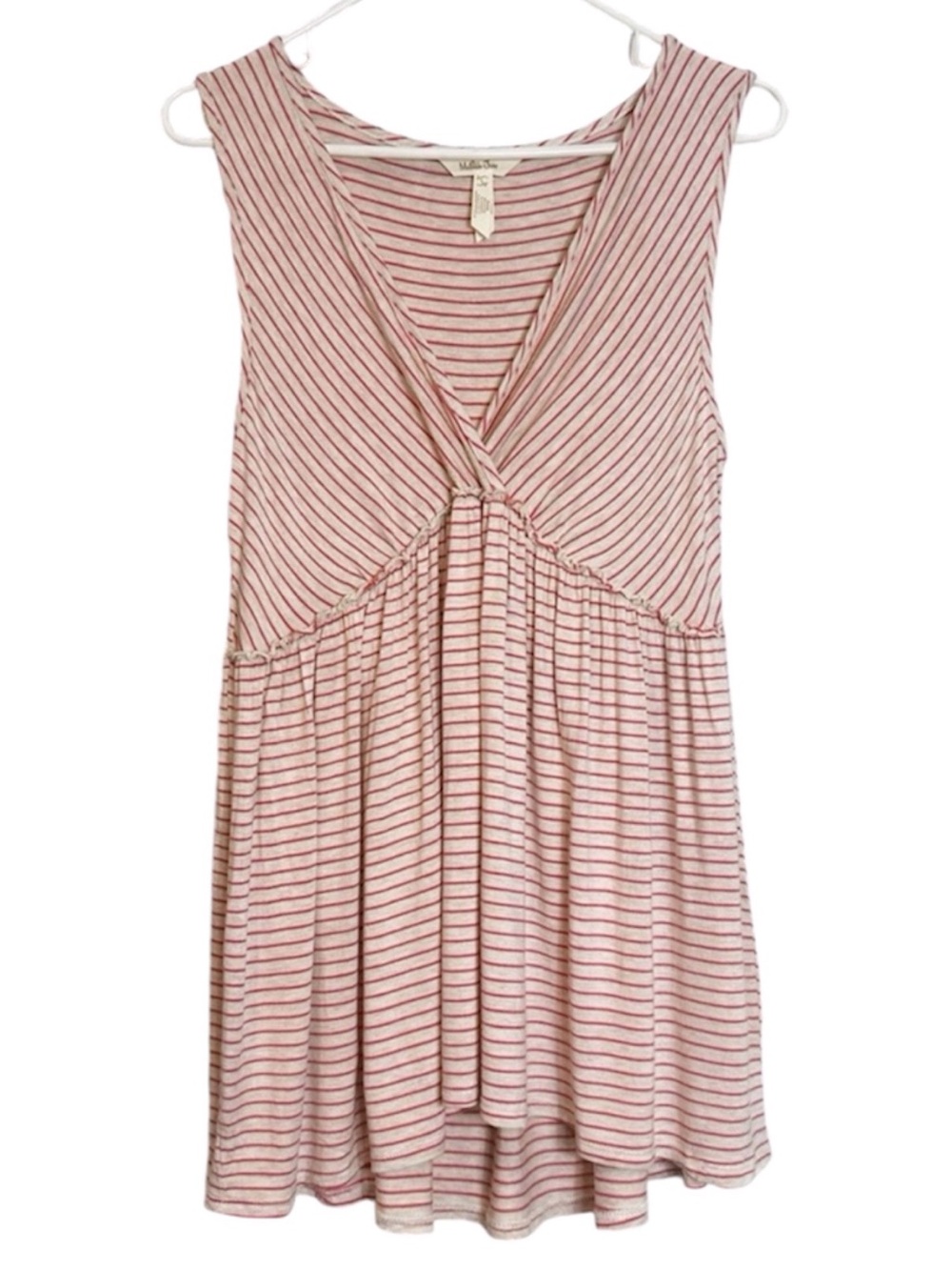 Matilda Jane Red Striped Flowing Take The Wheel Tank Top